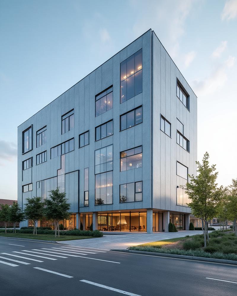 Office Building Silicone Render